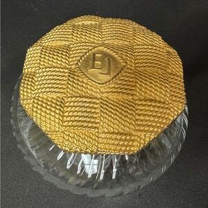 Rare Elton John Gold and Clear Glass Decorative Candle